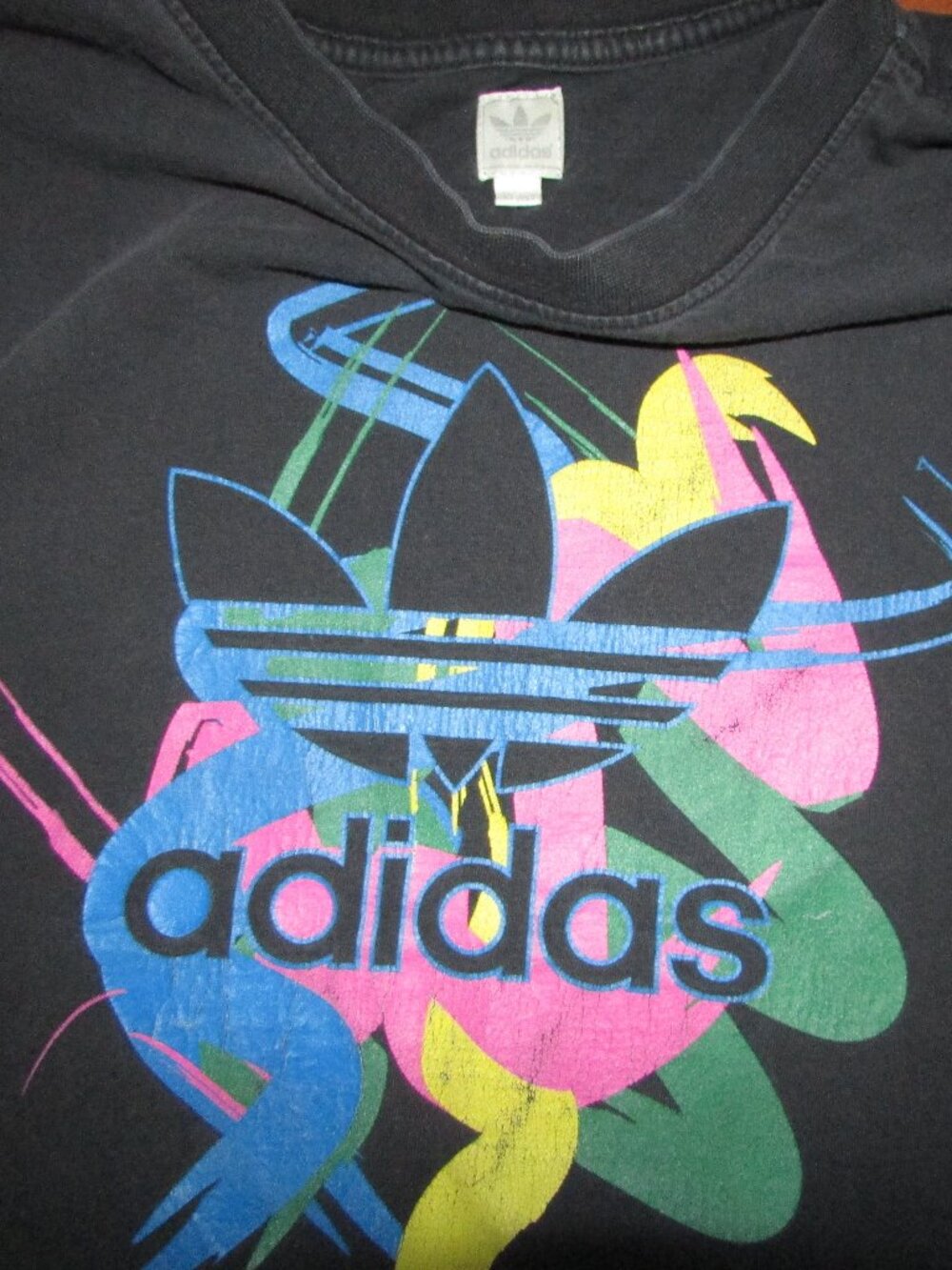 ADIDAS Vintage 1990s Abstract Trefoil Graphic Tee